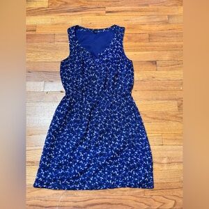GAP Blue V-Neck Sleeveless Dress